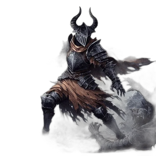 dragon, creature, mask, sword transparent PNG cut-out