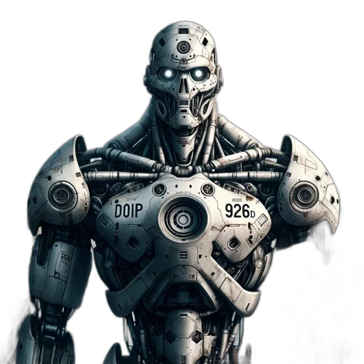robot, concept art, 3d render, comic book art transparent PNG cut-out