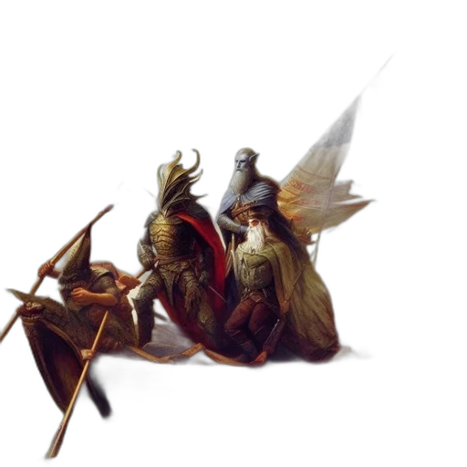 dragon, staff, sword, weapon transparent PNG cut-out