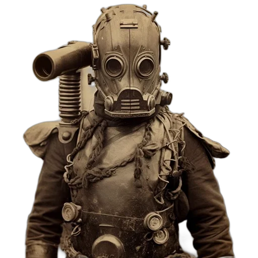 mask, robot, jacket, face transparent PNG cut-out