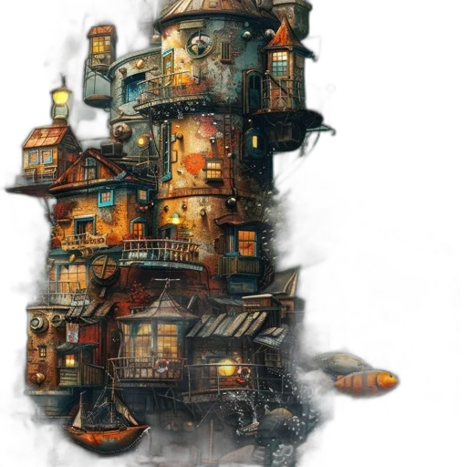 building, robot, furniture, concept art transparent PNG cut-out
