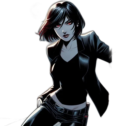 comic book art, concept art, cartoon, dark transparent PNG cut-out