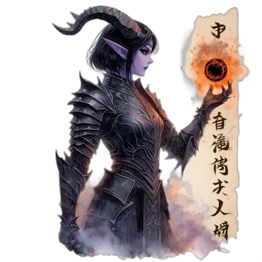 dragon, staff, mask, fantasy art transparent PNG cut-out