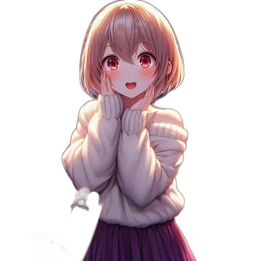 jacket, dress, creature, weapon transparent PNG cut-out