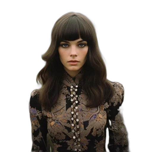 jacket, dress, hair, face transparent PNG cut-out