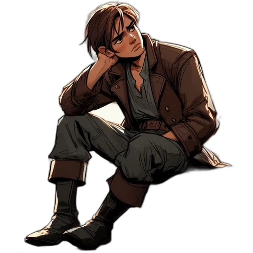 jacket, concept art, comic book art, pixel art transparent PNG cut-out
