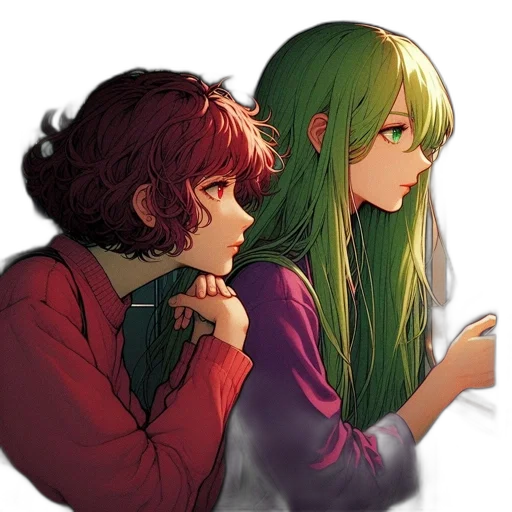 pixel art, anime, concept art, watercolor transparent PNG cut-out
