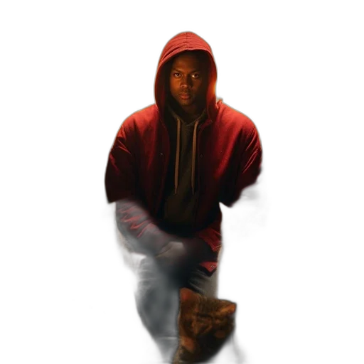 jacket, face, weapon, creature transparent PNG cut-out