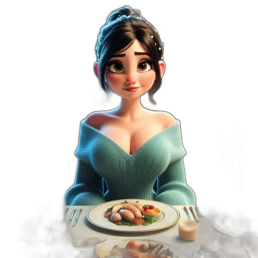 dress, food, jewelry, 3d render transparent PNG cut-out