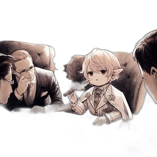 concept art, comic book art, watercolor, anime transparent PNG cut-out