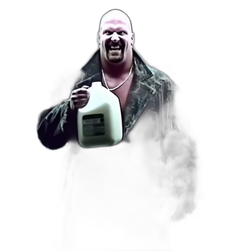 robot, jacket, mask, bottle transparent PNG cut-out