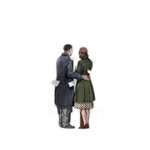 dress, jacket, umbrella, pixel art transparent PNG cut-out