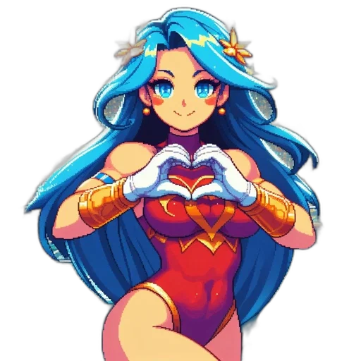 crown, dress, jewelry, pixel art transparent PNG cut-out
