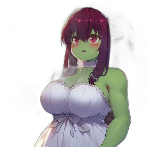 dress, robot, creature, staff transparent PNG cut-out