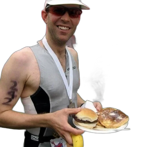 food, photorealistic, man, grey transparent PNG cut-out
