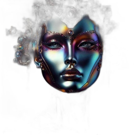 mask, face, crown, jewelry transparent PNG cut-out