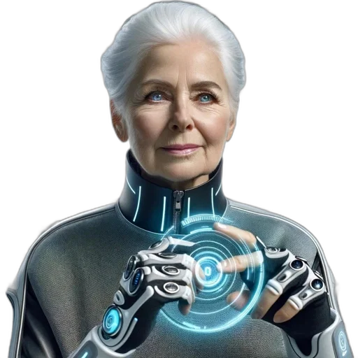 robot, face, concept art, cyberpunk transparent PNG cut-out