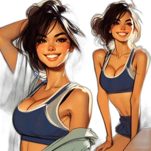face, concept art, comic book art, fantasy art transparent PNG cut-out