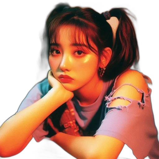 face, vaporwave, photorealistic, oil painting transparent PNG cut-out