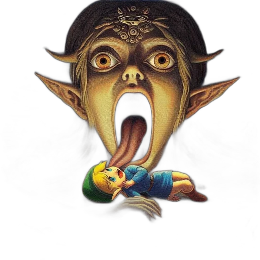 mask, face, creature, staff transparent PNG cut-out