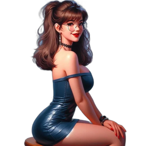 dress, concept art, photorealistic, cartoon transparent PNG cut-out