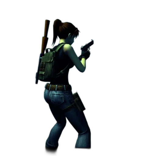 weapon, staff, jacket, robot transparent PNG cut-out
