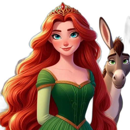 crown, dress, face, animal transparent PNG cut-out