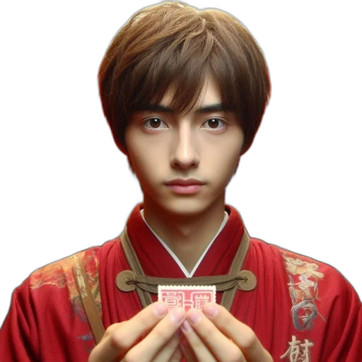 face, staff, crown, photorealistic transparent PNG cut-out