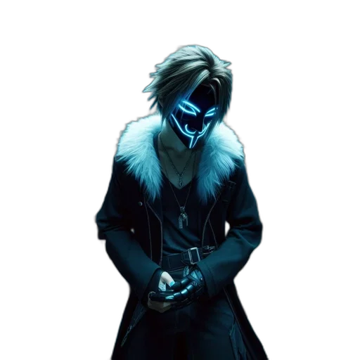 mask, jacket, face, creature transparent PNG cut-out