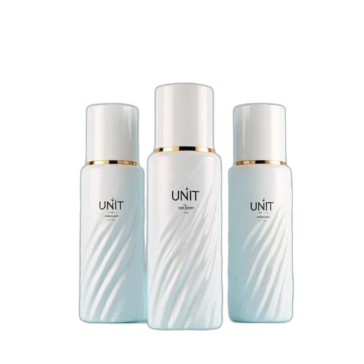 three, identical, white, cylindrical transparent PNG cut-out