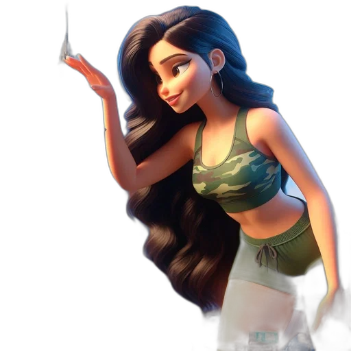 hair, staff, fantasy art, concept art transparent PNG cut-out