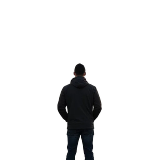 jacket, staff, robot, face transparent PNG cut-out