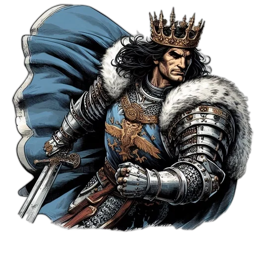 sword, crown, fantasy art, comic book art transparent PNG cut-out