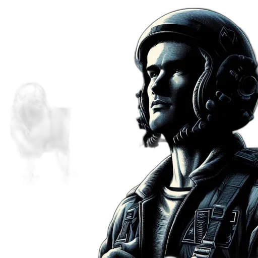 face, jacket, robot, concept art transparent PNG cut-out