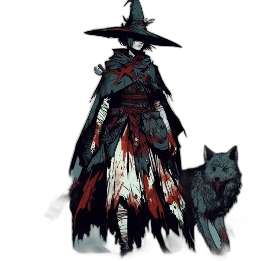 hat, staff, dress, mask transparent PNG cut-out