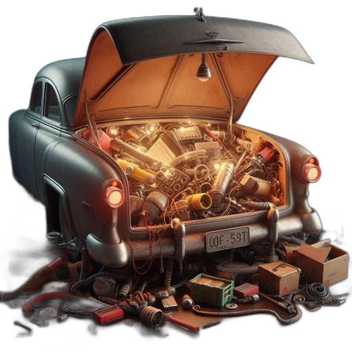 car, furniture, robot, weapon transparent PNG cut-out