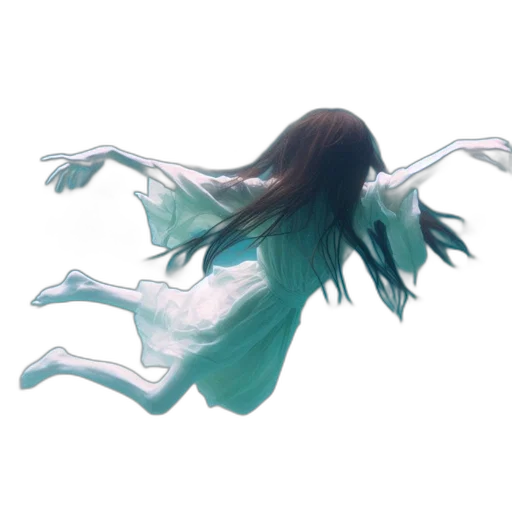 dress, creature, hair, mask transparent PNG cut-out