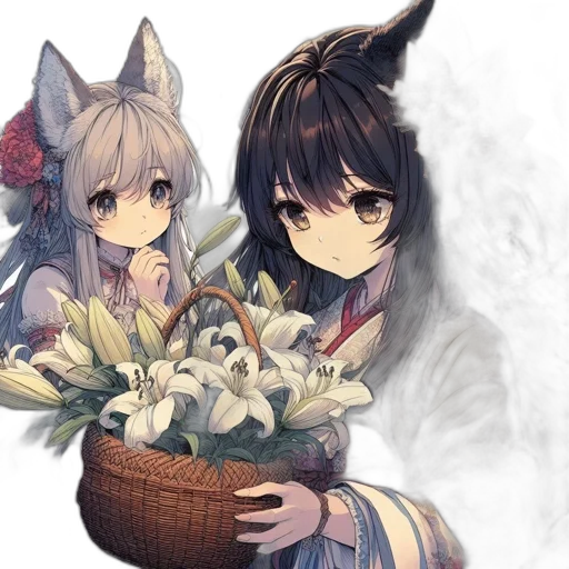 flower, staff, mask, crown transparent PNG cut-out