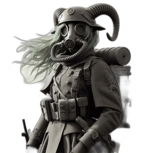 mask, robot, creature, concept art transparent PNG cut-out
