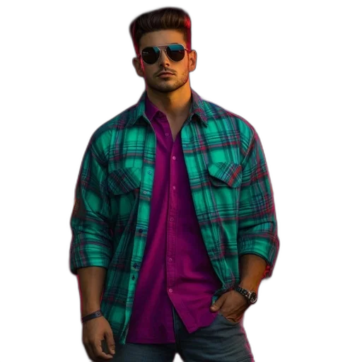 jacket, staff, 3d render, photorealistic transparent PNG cut-out