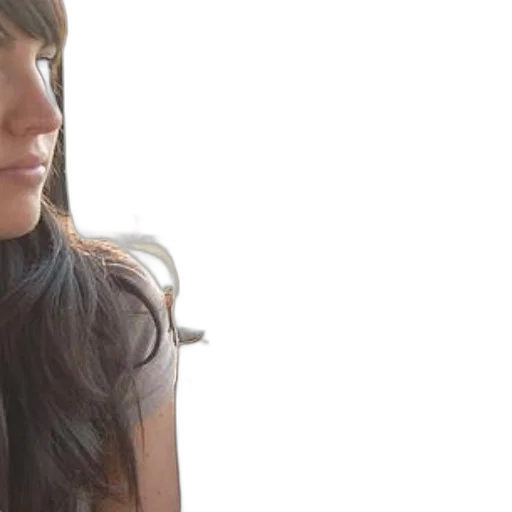 face, photorealistic, woman, gazes transparent PNG cut-out