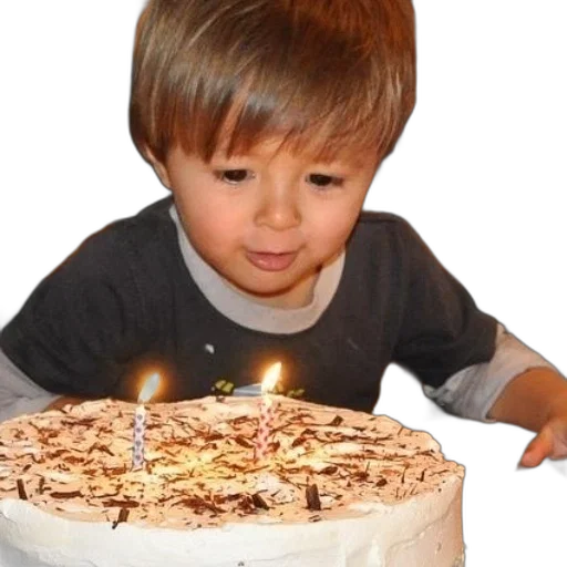 young, child, blowing, out transparent PNG cut-out
