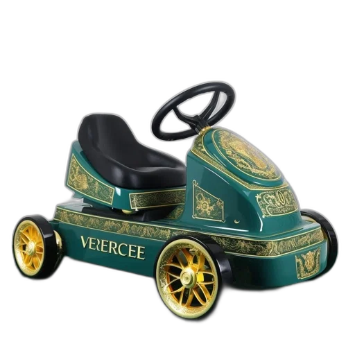 car, shoes, 3d render, green transparent PNG cut-out