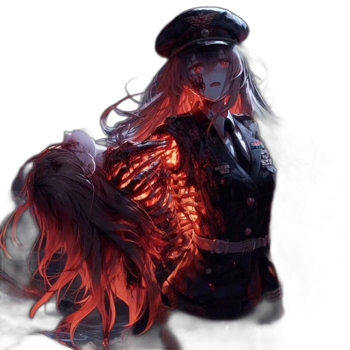 dress, mask, hair, jacket transparent PNG cut-out