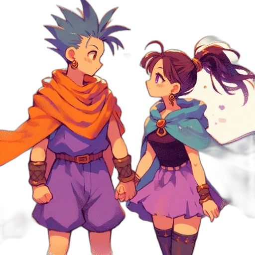 concept art, anime, fantasy art, pixel art transparent PNG cut-out
