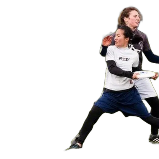 two, players, action, during transparent PNG cut-out