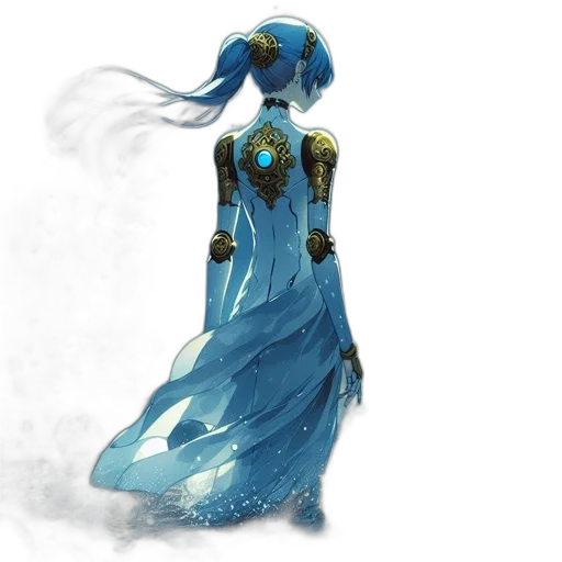 dress, mask, jewelry, staff transparent PNG cut-out
