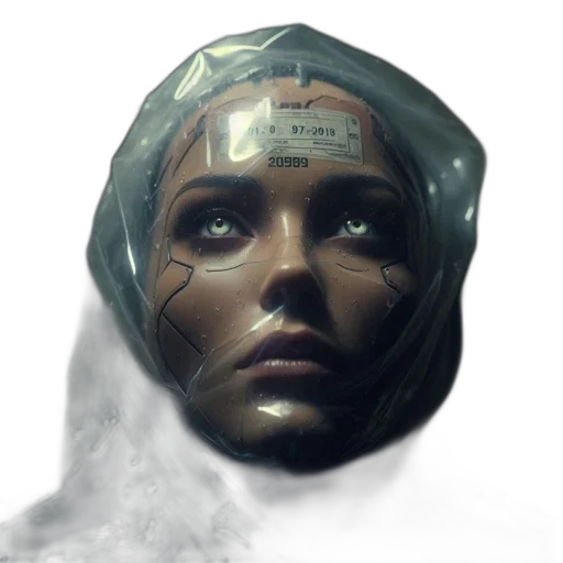 face, robot, mask, jacket transparent PNG cut-out