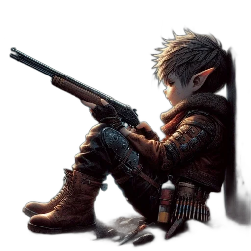 weapon, jacket, concept art, fantasy art transparent PNG cut-out