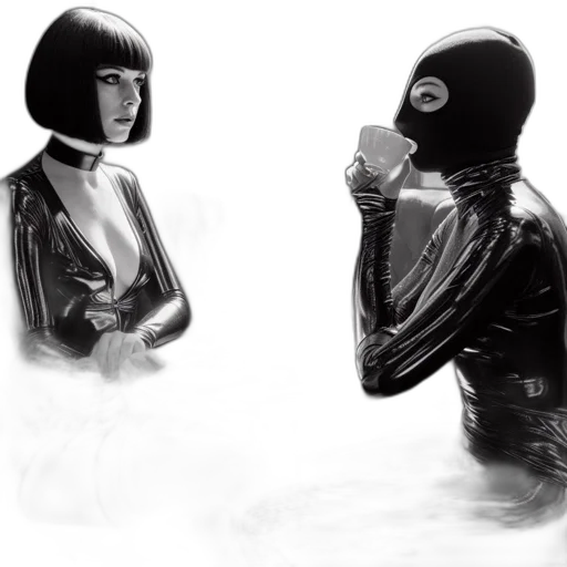jacket, robot, mask, concept art transparent PNG cut-out
